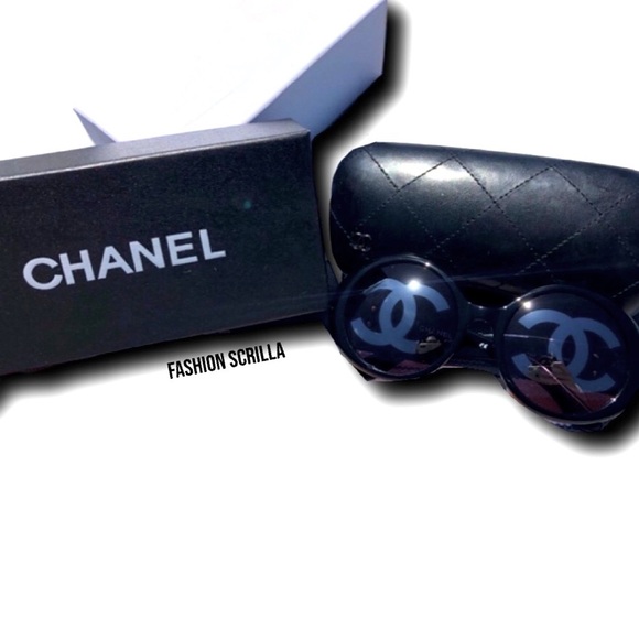 Vintage Chanel 1993 Runway Mirror CC Logo Editorial Round Lens Sunglasses - Picture 5 of 17